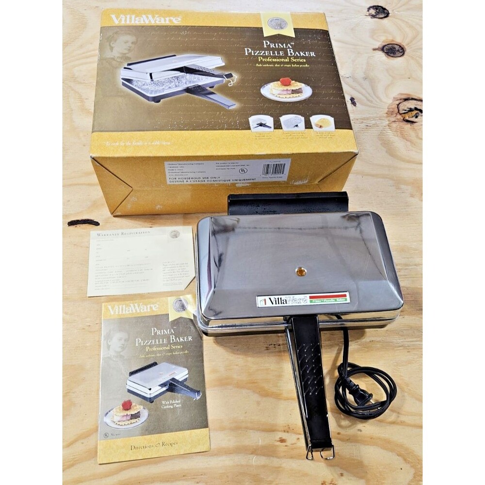 VillaWare 5000-NS Prima Pizzelle Baker Professional Series Model bake cook
